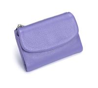 Unisex Pebble Real Leather RFID Wallet, Unisex Pebble Leather Wallet, Zipper Wallets for Men, Short GenuineLeather Purse for Coins and Cards, Small Compact Bifold Pocket Purse (One-5)