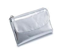 Unisex Pebble Real Leather RFID Wallet, Unisex Pebble Leather Wallet, Zipper Wallets for Men, Short GenuineLeather Purse for Coins and Cards, Small Compact Bifold Pocket Purse (One-14)