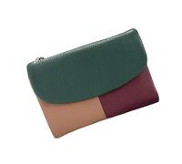 Unisex Pebble Real Leather RFID Wallet, Unisex Pebble Leather Wallet, Zipper Wallets for Men, Short GenuineLeather Purse for Coins and Cards, Small Compact Bifold Pocket Purse (One-16)