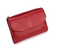 Unisex Pebble Real Leather RFID Wallet, Unisex Pebble Leather Wallet, Zipper Wallets for Men, Short GenuineLeather Purse for Coins and Cards, Small Compact Bifold Pocket Purse (One-15)