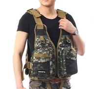 Unisex Portatile River vest in Tessuto Oxford Multipocket per Canoa Vela Sport