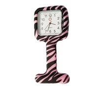 Unisex quadrato infermiere Pin-on Fob spilla bavero silicone Movimento al quarzo Orologio da tasca elegante e popolareTrattamento professionale