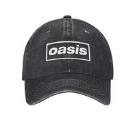 Unisex Rock Band Logo British Music Albums Baseball cap Retro Distressed Denim Washed O Oasis Sun cap Unisex Style Allenamenti Cappellini Cappello Regali