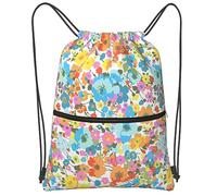 Unisex Sacca da Ginnast Little Leave Flowers Shopping Zaini Fashion Sackpack per Regalo, Compleanno, Natale