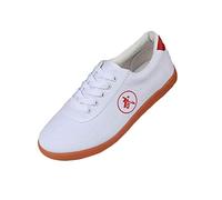 Unisex Scarpe Antiche Cinese Pratica Tradizionale di Pechino Scarpe Kung Fu Tai Chi Gomma Sole Bianco 43 EU