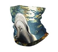 Unisex Sciarpa al Collo,Cute Sea Animal Manatee Pattern,Ghetta Antiscivolo Headwrap per Adulto Pesca Donna 26X30cm