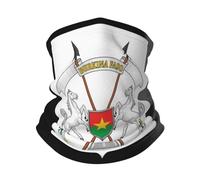 Unisex Sciarpa al Collo Emblema Nazionale del Burkina Ghetta da Collo Multiuso Decorazione Facciale Elastico Headwrap per Sports Escursionismo Yoga
