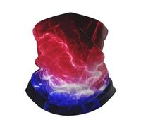 Unisex Sciarpa al Collo Rosso E Blu Fascia per Capelli Antivento Sciarpa A Tubo Durevole Passamontagna per Campeggio Pesca Ciclismo