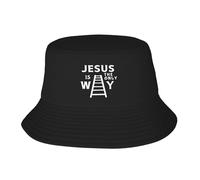 Unisex Secchio Cappelli L'Unica Via È Il Cristianesimo di Gesù Cappelli di Benna Confortevole Bucket Hat Casual Cappello da Sole per Pesca Campeggio Estate