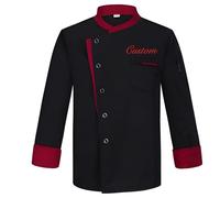 Unisex Set Giacca Da Chef Personalizzata Con Cappello Grembiule Manica Lunga Cappotto Da Cuoco Con Bottoni Kit Uniforme Da Lavoro per Il Servizio Di Ristorazione per Uomini E Donne
