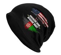 Unisex Skull cap USA American Born Afghan Roots Afghanistan Flag Berretti in Maglia Morbido E Caldo Beanie Elastico per Arrampicata, Sport, Chemio
