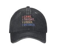 Unisex Sono venuto Ho Insegnato Ho Amato Ho Ritirato Berretto da Baseball Stampato Regolabile Trucker Cappello papà Baseball Snapback cap