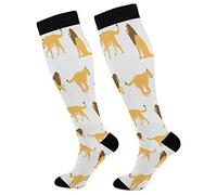 Unisex Sportive Running Calzini Lion Calzettoni, Morbido Calzini da Uomo, Correre, Sport, Donna, 50cm