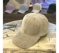 Unisex Stile Preppy Corduroy Baseball Cappello SPORTS Solido Casual Studenti New