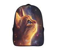 unisex studenti zaino animale tracolla regolabile stampato 3d zaini impermeabile sguardo di gatto cosmico alta capacità zainetti 2 scomparto-16,per junior e Adulto campeggio escursionismo