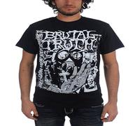 Unisex T-Shirt Brutal Truth Mens Religion in Black Black M