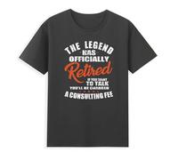 Unisex T-Shirt Men's The Legend Has Retired Men Fashion Retirement Funny Retro MenBalck Black M