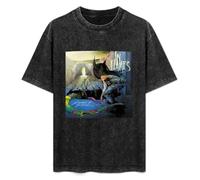 Unisex T-Shirt Vintage in Flames A Sense of Purpose 100% Cotton Round Neck Black L