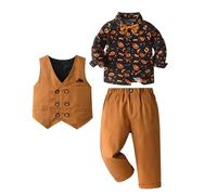 Unisex Tuta Bambino Completo Tuta Pigiama a Maniche Lunghe Set di Sudore con Cerniera Completa Autunno Inverno Primavera Suit Animale Stampa Costume da Ragazzo Bambino 2-7 Anni