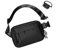 Unisex Waist Pack, Travel Running Pack, Reflective Waist Bag, Running Accessories, Compact Workout Pack, Fitness Fanny Pack, Versatile Waist Pouch, Zippered Running Bag, Breathable Waist Back, Nero ,