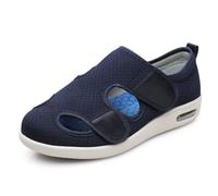 Unisex Wide Widths Scarpe diabetiche, Scarpe da Camminata Leggere Chiusura Regolabili Air, Cuscino Casual Scarpe da Jogging per Anziani Piedi gonfiati(Dark Blue,53 EU)