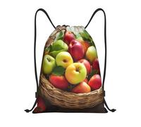 Unisex Zaino Coulisse Yellow Green Red Fruits in a Basket Zaino Sportivo con Coulisse Sacco Sportive per Nuoto Spiaggia Yoga 36X42cm
