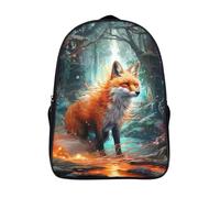 unisex zaino per la scuola 2 scomparto luce del fuoco tracolla regolabile zaini stampati in 3d volpe da lancio alta capacità laptop indietro zaini-16，per a partire da 12 anniescursionismo