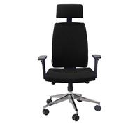 Unisit - LA1XLPG-BR2D-IN - Poltrona semidirezionale Larissa XL - con braccioli regolabili e poggiatesta - nero - Unisit - 93787 - Conf. da 1 Pz. - LA1XLPG-BR2D-IN