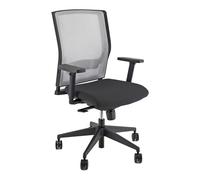 Unisit - X2-BRF-EN-G - Poltrona semidirezionale X2 - con braccioli regolabili - nero-grigio - Unisit - 76651 - Conf. da 1 Pz. - X2-BRF-EN-G