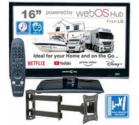 Unispectra 16" Smart TV LED 12/24V Per Camper Caravan Truck Staffa 1080p