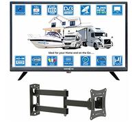 Unispectra ® 22 pollici Full HD TV 12V 220V con digitale Terrestre H.265 e SAT TV 12 Volt per camper, caravan, campeggio, camion, barca, tv piccola da cucina, camera da letto