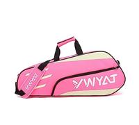 UNISTRENGH 3 Borsa Racchetta Da Tennis con Tracolla Regolabile E Rimovibile, Borsa Racchetta Impermeabile, Leggera E Spaziosa per Tennis E Badminton (Rosa)