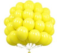 Unisun Palloncini gialli, 50 pezzi, 30,5 cm, lattice opaco, feste, girasole, api, popcorn, limoni, decorazioni natalizie, anniversari