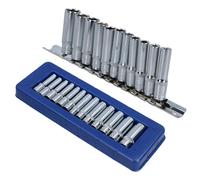 Unità 1/4" profonda metrica + prese Imperial SAE AF 4mm - 14mm 5/32” - 1/2" 24pz