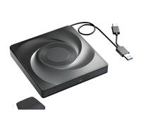 Unità Blu-ray esterna for PC portatile Windows 11 10 Mac/Unità ottiche CD/DVD -/+RW con custodia, lettore e masterizzatore DVD