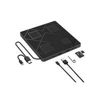 Unità CD/DVD Esterna 5 In 1 per Laptop, Masterizzatore CD/DVD RW Portatile con Lettore di Schede /TF e Lettore DVD-ROM Riscrivibile