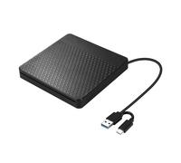 Unità CD/DVD Esterna, Lettore Con Slot USB 3.0 Di Tipo C, Masterizzatore, CD-ROM, Disco Ottica For Laptop E Desktop Salvaspazio