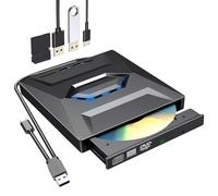 Unità CD DVD Esterna Portatile USB 3.0 Type C, Masterizzatore DVD e CD Esterno per PC, Laptop, Computer Desktop, Compatibile con Windows XP/Vista / 7/8 / 10/11 / Linux/Mac OS