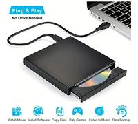 Unità CD DVD esterna, unità CD-RW esterna protettiva sottile USB 2.0 Lettore DVD-ROM per laptop PC desktop