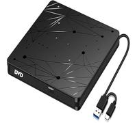 Unità CD DVD esterna USB 3.0 e Type-C 2 in 1 Lettore DVD portatile Masterizzatore CD ROM +/-RW Lettore/scrittore for PC Laptop Desktop