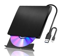 Unità CD/DVD RW esterna USB 3.0 C, masterizzatore, lettore DVD portatile, unità ottiche for laptop, PC Windows 11 10, sistema operativo Linux, Mac