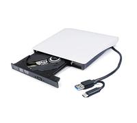 Unità CD esterna portatile USB 3.0 e USB-C 2 in 1 per Asus ZenBook Pro Duo 13 14 15 S13 Flip S UX581 UX333 UX330UA UX333FA UX370UA ultra-sottile, Dual Layer 8X DVD RW DL 24X