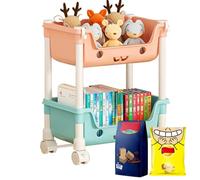 Unità di archiviazione giocattolo - sala giochi per la scuola materna | Scaffi giocattoli per bambini | Raccontaggio per bambini a più livelli su ruote | Organizzatore giocattolo con bidoni | Scaffal