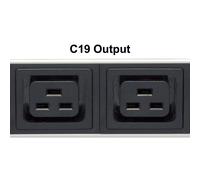 Intellinet 163675 - Ciabatta elettrica a 24 prese, 20 x C13 e 4 x prese C19, montaggio a rack verticale (PDU) con cavo di alimentazione rimovibile da 2 m, attacco C14 posteriore, colore: Nero/Argento