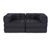 vidaXL Pouf modulare 70x70x54 cm Tessuto di cotone morbido Soluzione di seduta ecologica Antracite