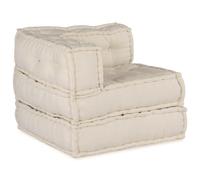 Unità di Divano Modulare Tessuto Crema 210 x 70 x 56 cm