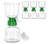 unità di filtro a vuoto sterili 12 pezzi di filtrazione sottovuoto sterile for bottiglie con membrana PES da 0,22/0,45 μm, imbuto da 250 ml, ricevitore da 250 ml(500ml 0.45um 12pk)