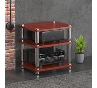 Unità di intrattenimento, scaffale audio, scaffale for giochi, scaffale angolare for supporti multimediali AV, scaffale for DVD, mobiletto espositivo for CD, supporto for intrattenimento(Wood Color,60