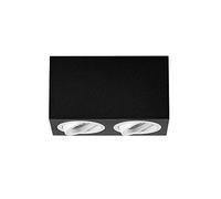 Unità di montaggio per moduli LED, rettangolare, 2 luci, IP20, max. 2 x 8 W, colore: Nero strutturale