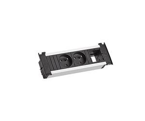 UNITÀ DI PRESE ELETTRICHE DA INCASSO BACHMANN Kapsa S, 230 V, Argento, Nero
